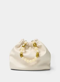 Marbled bead handle evening bag