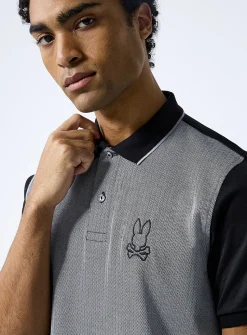 Marlo herringbone jacquard polo