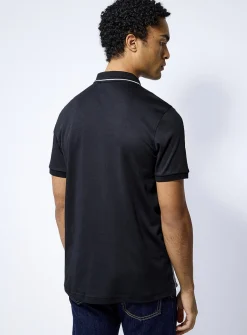 Marlo herringbone jacquard polo