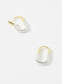 Maude two-tone oval hoops