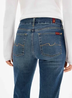 Medium indigo contrast seams Kimmie jean
