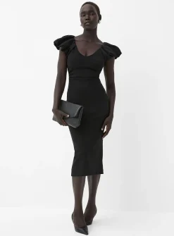 Mekanna puff-sleeve dress