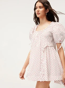 Meri red polka dots minidress