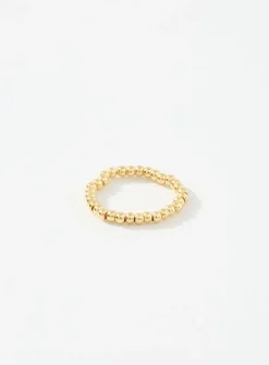 Metallic bead toe ring