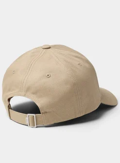 Metallic-logo solid cap