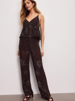 Micromesh beads and sequins cropped cami
