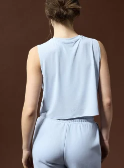 Micro-perforated cropped cami