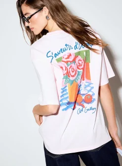 Millow colourful canvas print oversized t-shirt