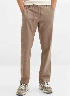Mini-herringbone weft pant
