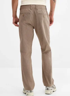Mini-herringbone weft pant