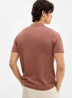 Minimalist cotton-linen polo