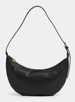 Minimalist half-moon hobo bag