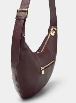 Minimalist half-moon hobo bag
