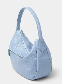 Minimalist pebbled leather XL shoulder bag