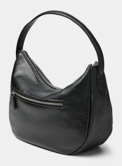 Minimalist pebbled leather XL shoulder bag