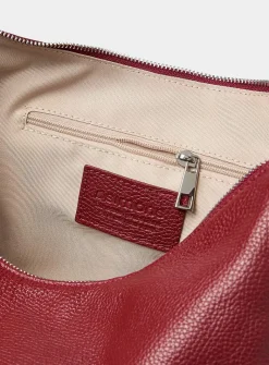 Minimalist pebbled leather XL shoulder bag