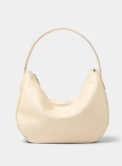 Minimalist pebbled leather XL shoulder bag