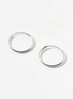 Minimalist silver hoops