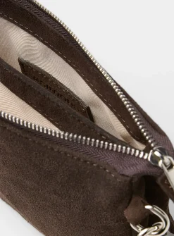 Minimalist suede crossbody bag