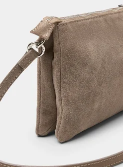 Minimalist suede crossbody bag