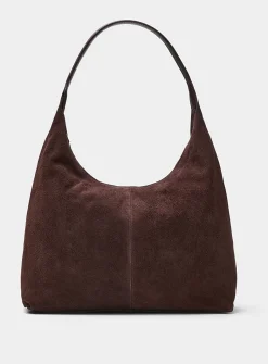 Minimalist suede hobo bag