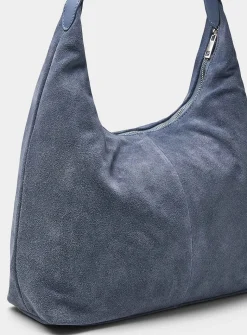 Minimalist suede hobo bag