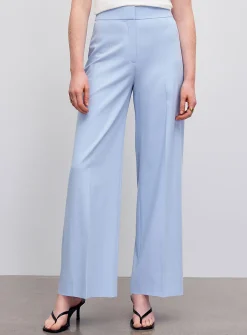 Minimalist waist flowy crepe pant