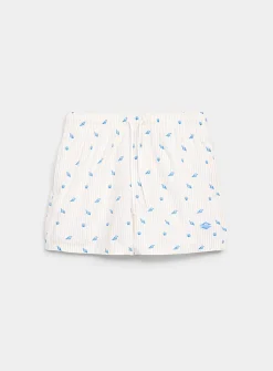 Mini pattern and twin-stripe swim trunk