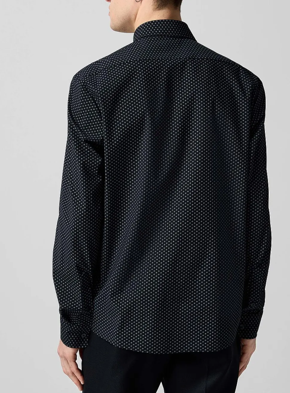 Mini-pattern stretch shirt