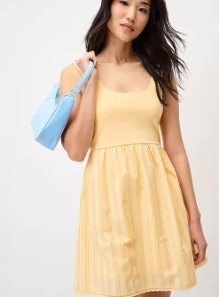 Mixed media short dress