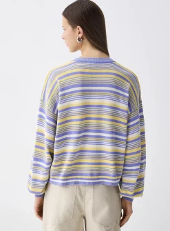 Mixed stripes cotton sweater