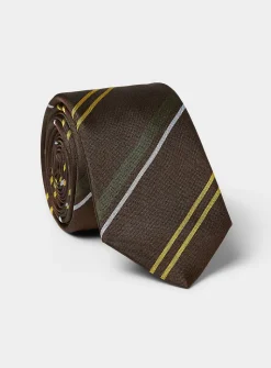 Mixed-stripe slim tie