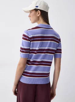 Mixed stripes polo shirt