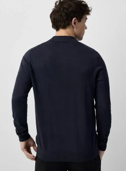 Modal-blend polo sweater