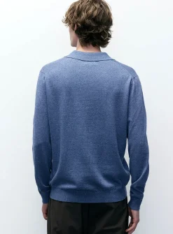 Modal-blend polo sweater