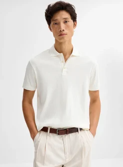 Modal-blend ribbed polo