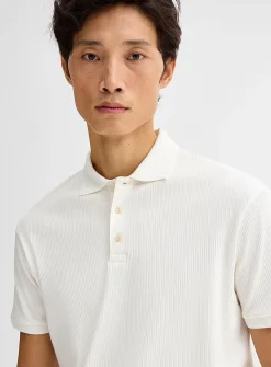 Modal-blend ribbed polo
