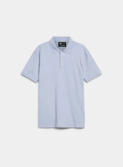 Modal-blend ribbed polo