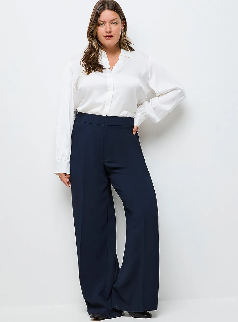 Moderne textured crepe pant