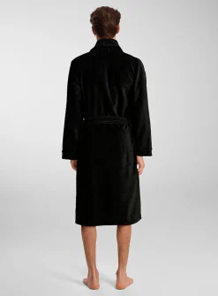 Moire velvet robe