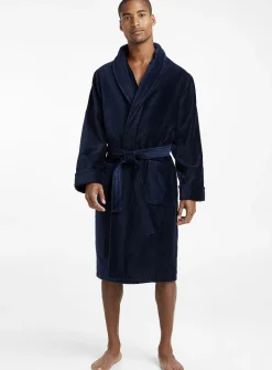 Moire velvet robe