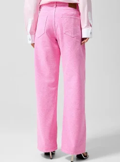 Monogrammed pink jean
