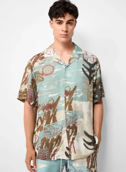 Montara abstract desert camp shirt