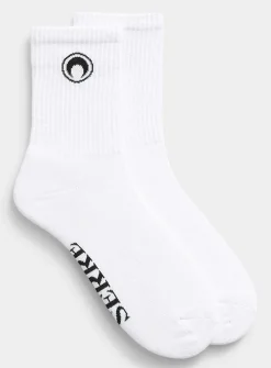 Moon logo socks