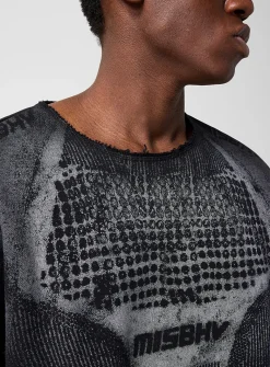 Motocross print oversized sweatshirt