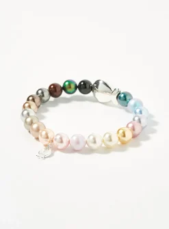Multicoloured pearl bracelet