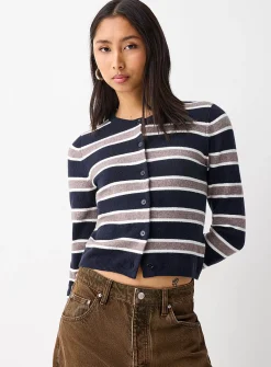 Multi-striped cardigan