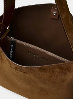 Musubi knots suede bag