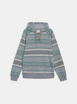Muted-stripe hoodie