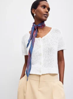 Nala pure cotton short-sleeve cardigan